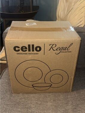 Cello Regal Collection Dinnerware Set - white